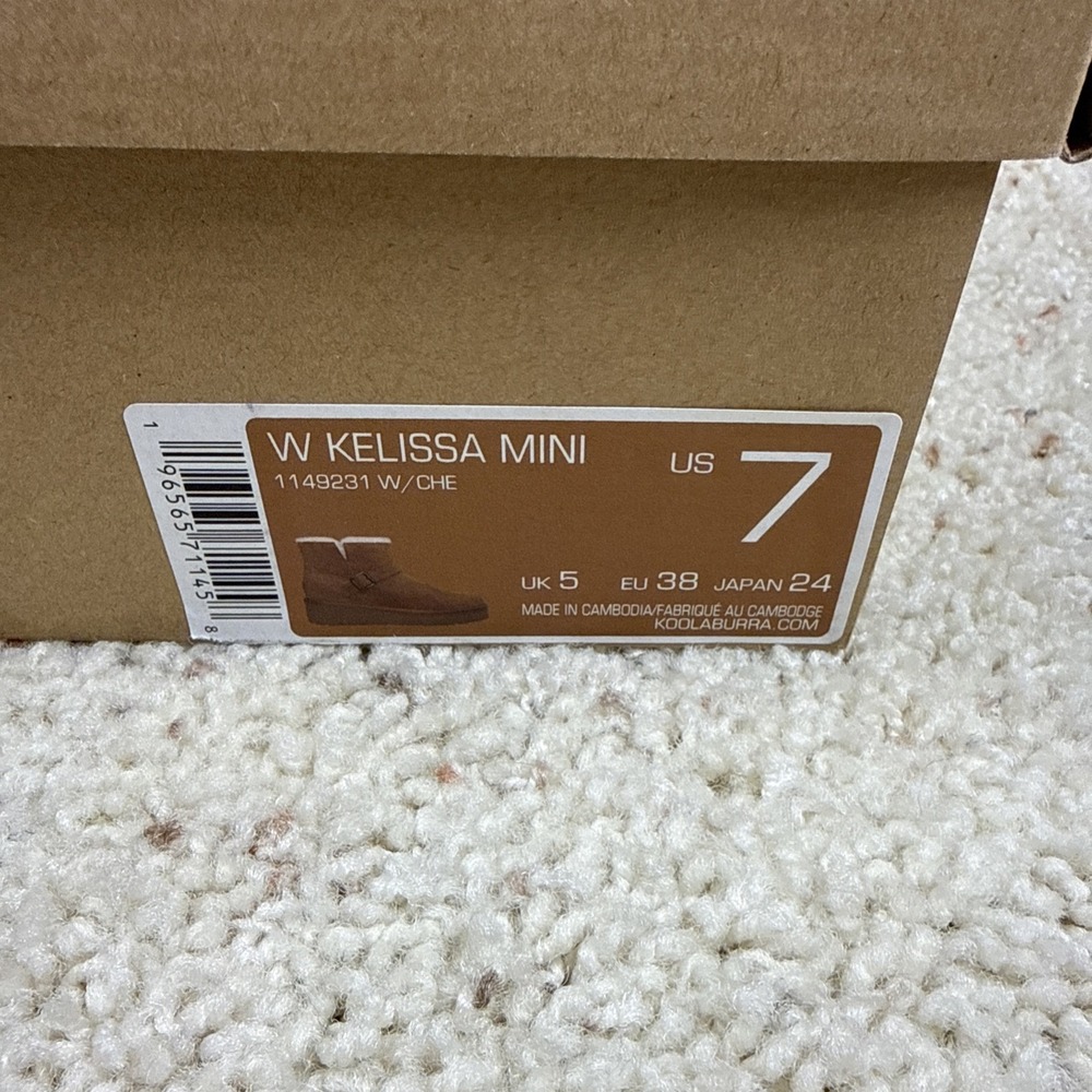 New In Box! Koolaburra by UGG Women's Kelissa Mini Chestnut Size 7 Suede - Picture 2 of 8